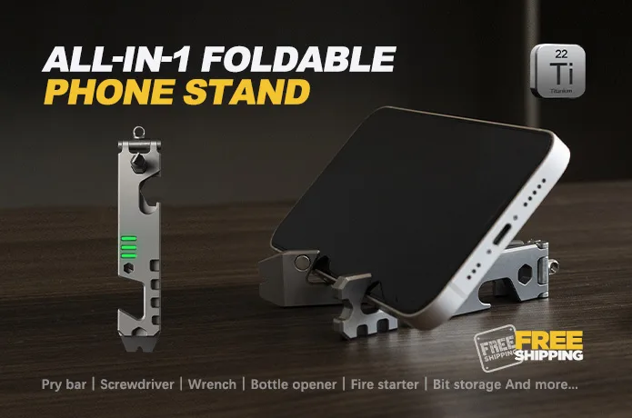 AceStand: The Ultimate Titanium Multitool Phone Stand