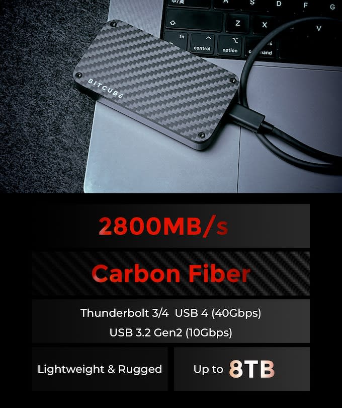 Introducing Bitcube: Carbon Fiber & 40Gbps NVMe SSD Enclosure